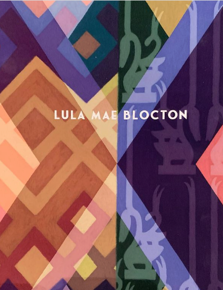 Colorful patterns with the author's name, Lula Mae Blocton, in white text.