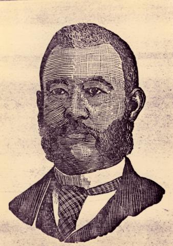 Line drawing portrait of William Henry Fitzbutler